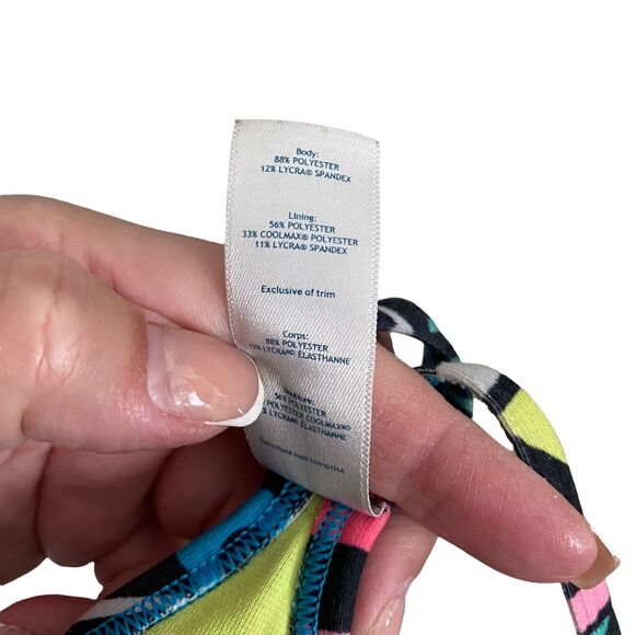 Ivivva Girls Size 12 Tank Top Racerback Y Strap Logo Aztec Printed Black Shelf - Picture 3 of 9